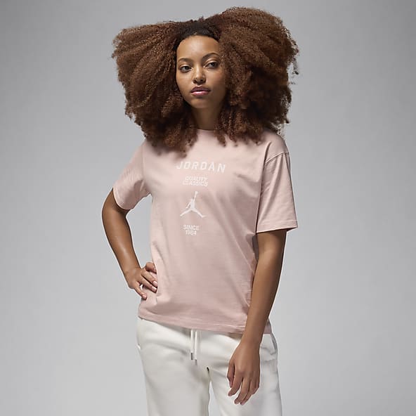 Womens pink jordan shirt on sale